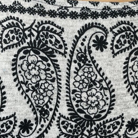 Altar'd State Fit and Flare Dress Scoop Neck Lace Trim Black Grey Size XS Extra - Picture 6 of 7